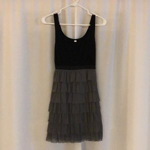 Xhiliration black and gray dress